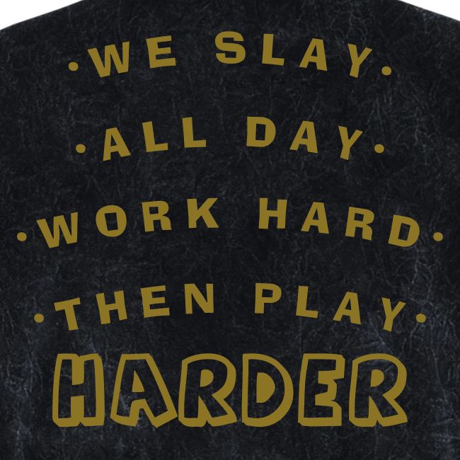 We Slay All Day Shiny Shirt Metallic Silver & Gold
