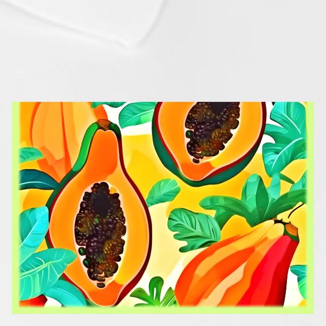 Tropical Papaya Pop Art