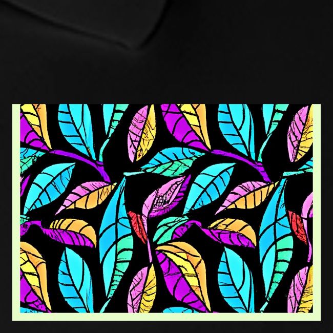 Stained Glass Leaves Design