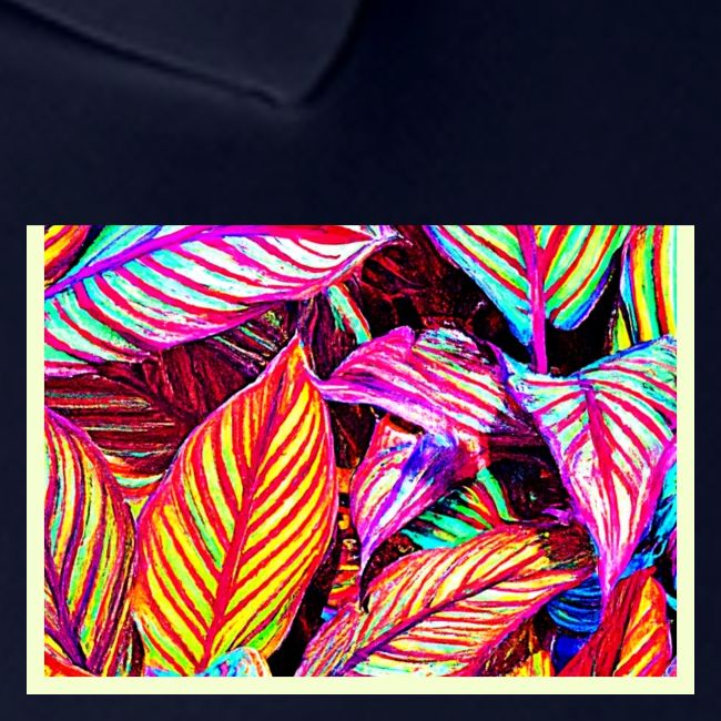 Striped Neon Leaves Design