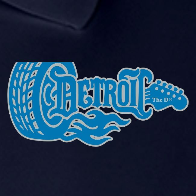 The D® - Detroit Wheel Guitar with Flames Bl Slvr