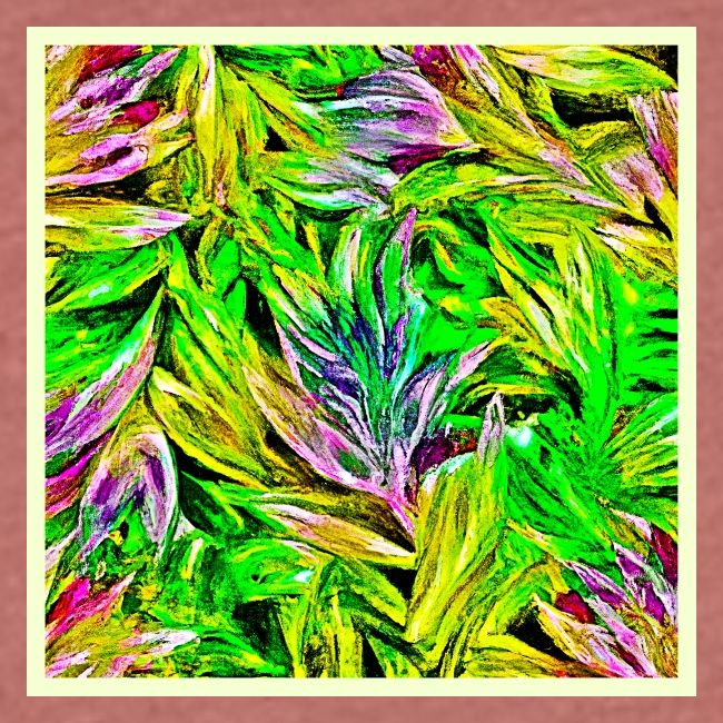 Vibrant Plant Strokes Design