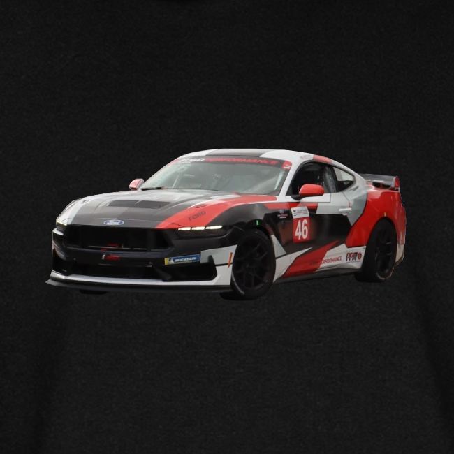 Red White and Black Mustang Racecar