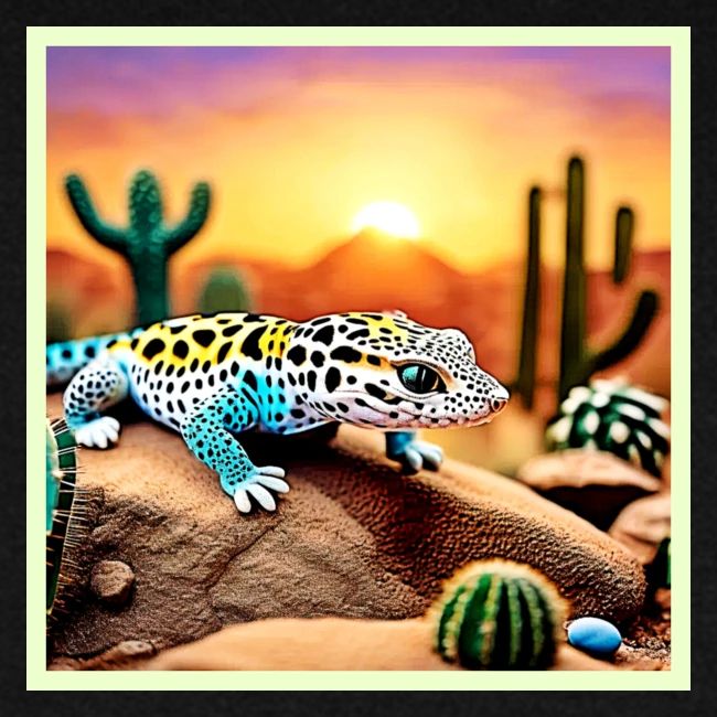 Colorful Gecko Rocks Design