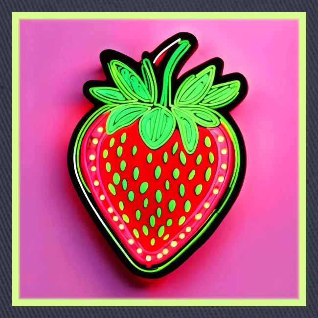 Vibrant Strawberry Neon Sign
