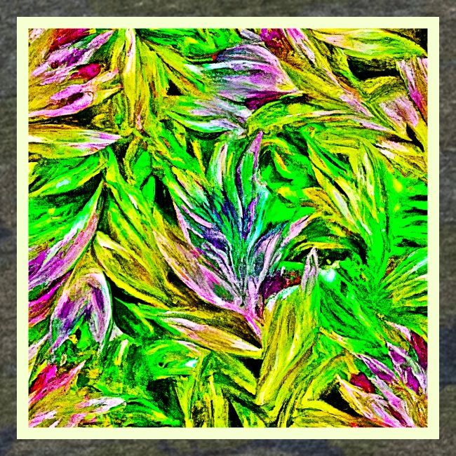 Vibrant Plant Strokes Design