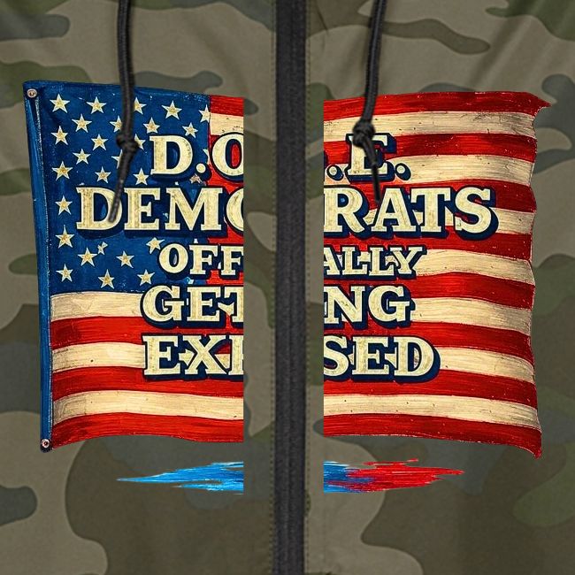 D.O.G.E. American Flag Retro