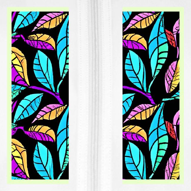 Stained Glass Leaves Design