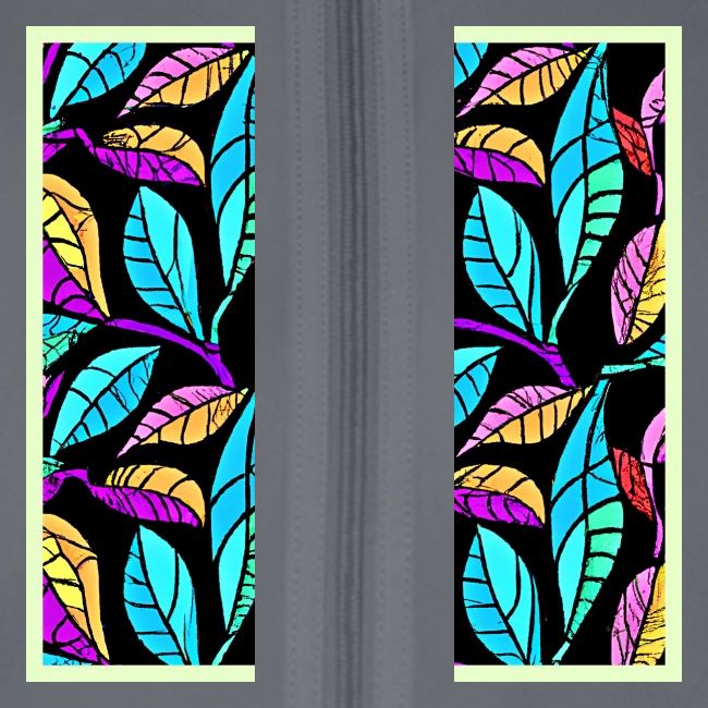 Stained Glass Leaves Design