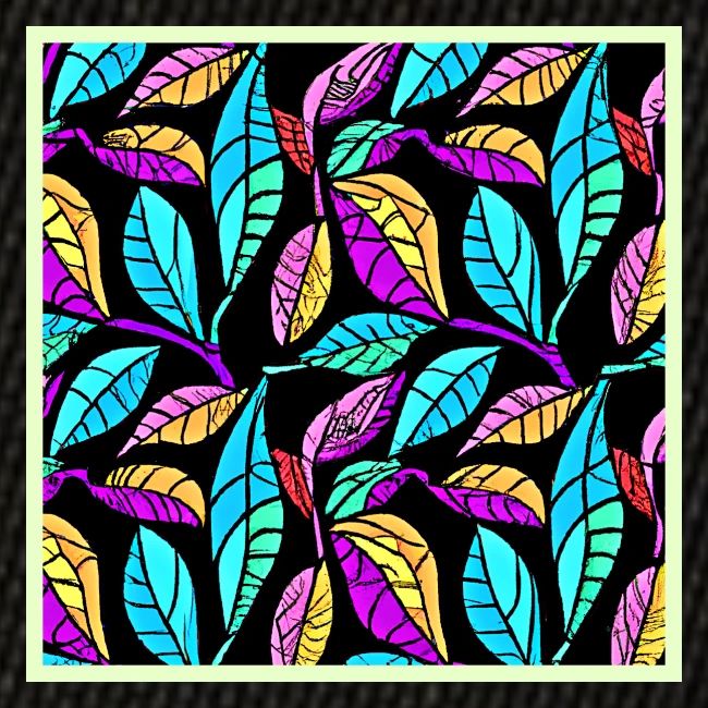 Stained Glass Leaves Design