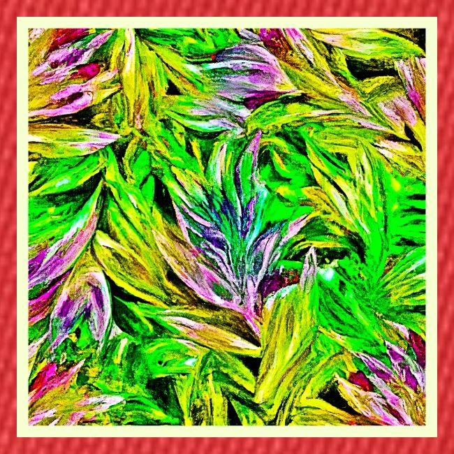 Vibrant Plant Strokes Design