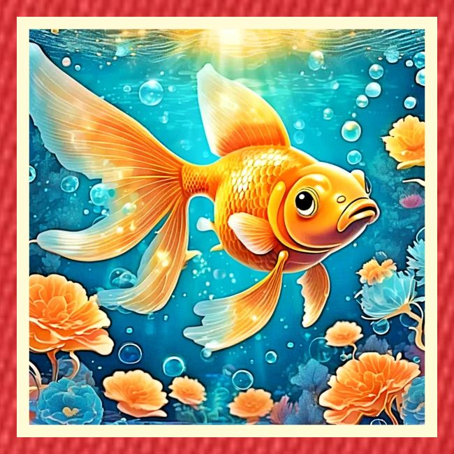 Underwater Goldfish Art
