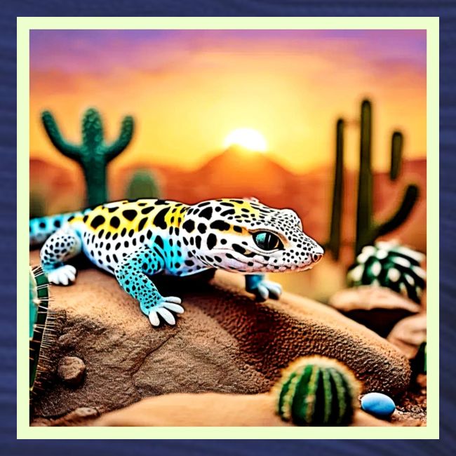 Colorful Gecko Rocks Design