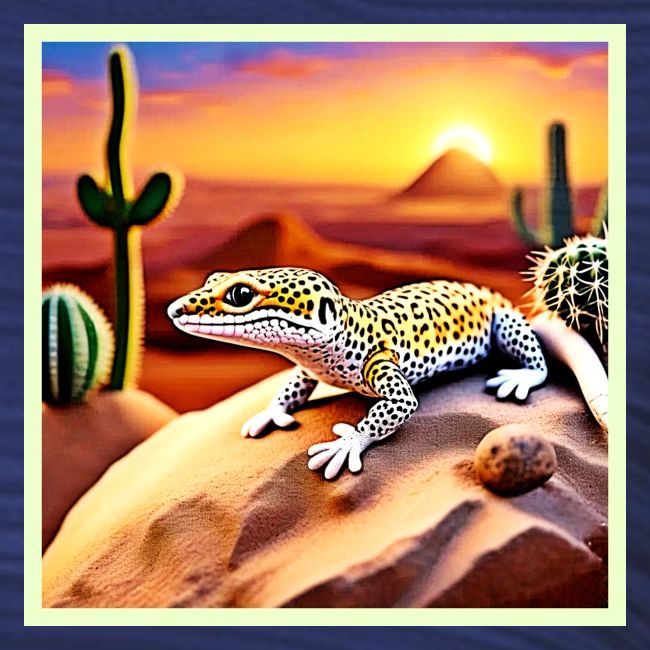 Beautiful Desert leopard Gecko Design