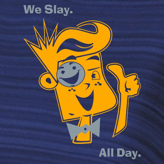 We Slay All Day Shiny Shirt Metallic Silver & Gold