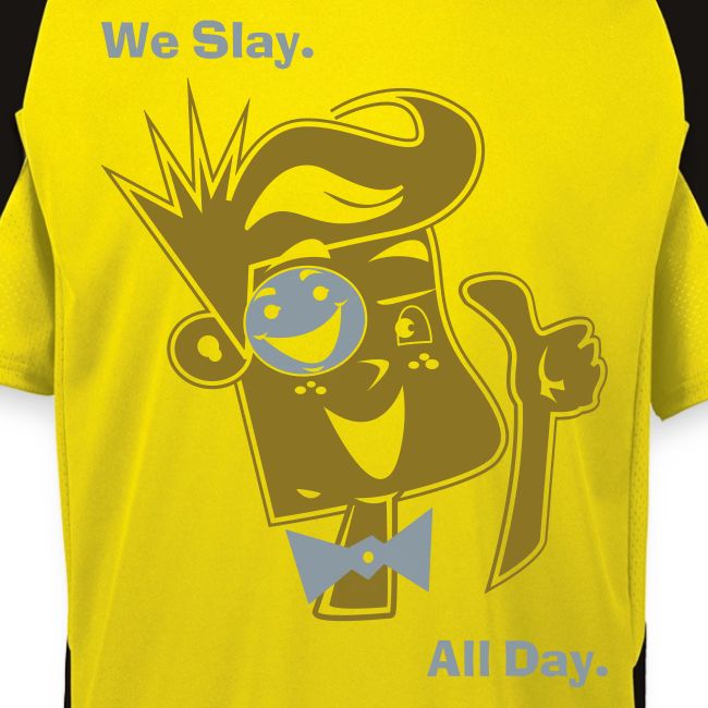 We Slay All Day Shiny Shirt Metallic Silver & Gold