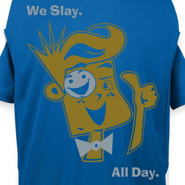 We Slay All Day Shiny Shirt Metallic Silver & Gold