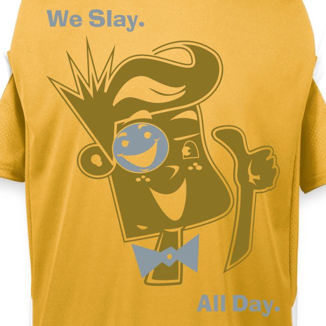 We Slay All Day Shiny Shirt Metallic Silver & Gold