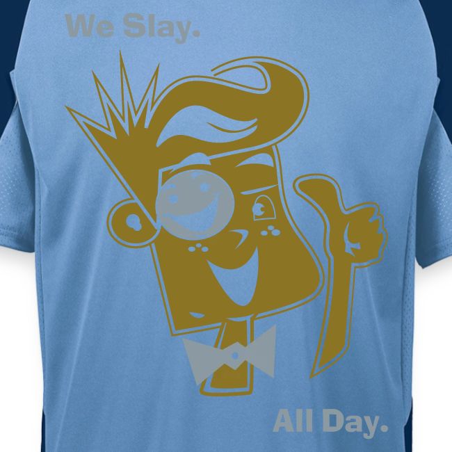 We Slay All Day Shiny Shirt Metallic Silver & Gold