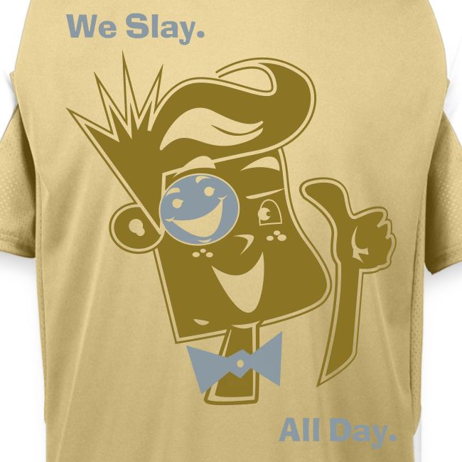 We Slay All Day Shiny Shirt Metallic Silver & Gold