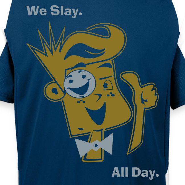 We Slay All Day Shiny Shirt Metallic Silver & Gold