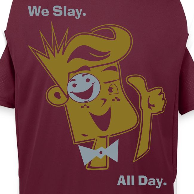 We Slay All Day Shiny Shirt Metallic Silver & Gold