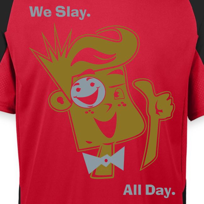 We Slay All Day Shiny Shirt Metallic Silver & Gold