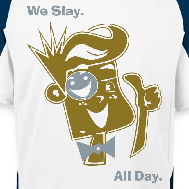 We Slay All Day Shiny Shirt Metallic Silver & Gold