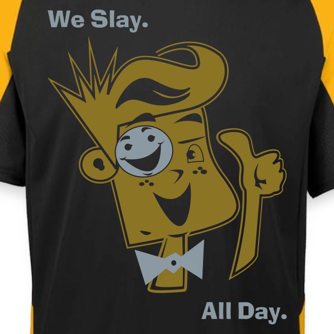 We Slay All Day Shiny Shirt Metallic Silver & Gold