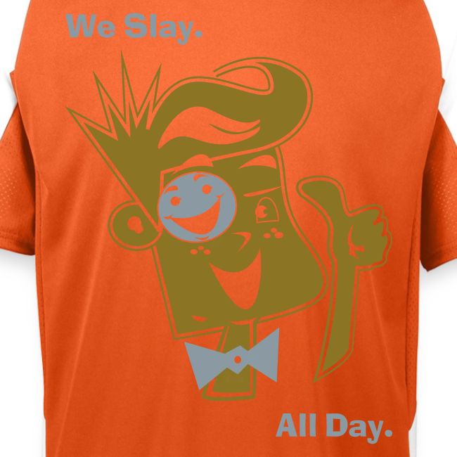 We Slay All Day Shiny Shirt Metallic Silver & Gold