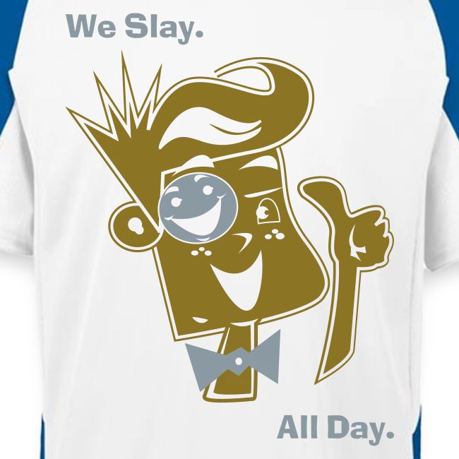 We Slay All Day Shiny Shirt Metallic Silver & Gold