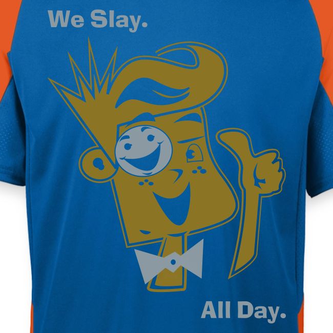 We Slay All Day Shiny Shirt Metallic Silver & Gold