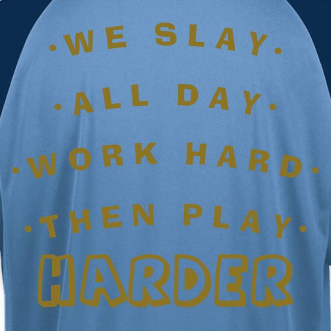 We Slay All Day Shiny Shirt Metallic Silver & Gold