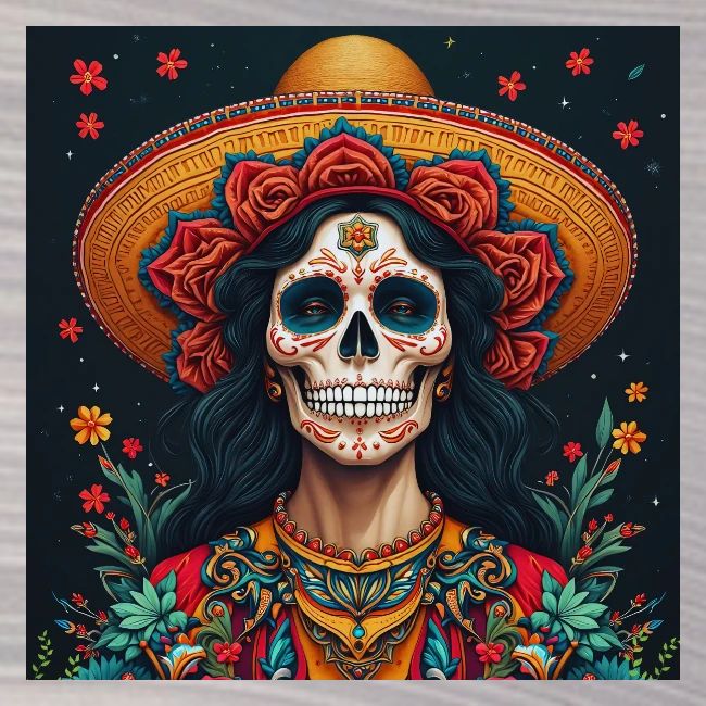 Charra Skull Art | Traditional Mexican Design