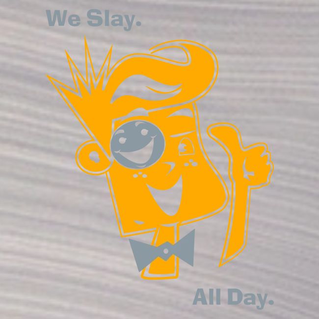 We Slay All Day Shiny Shirt Metallic Silver & Gold