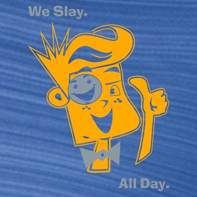 We Slay All Day Shiny Shirt Metallic Silver & Gold