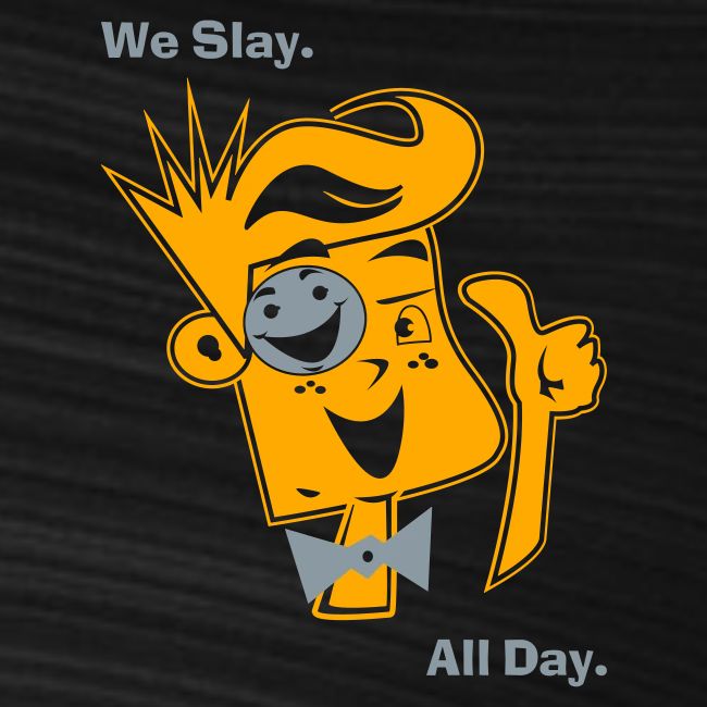 We Slay All Day Shiny Shirt Metallic Silver & Gold