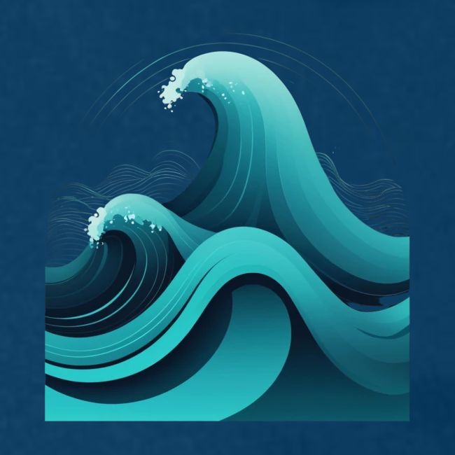 Dynamic Ocean Wave Illustration