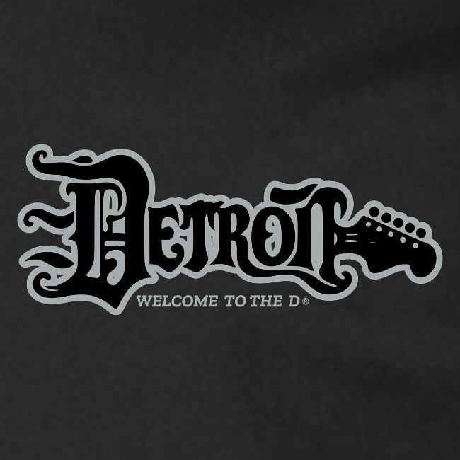 DETROIT GUITAR WTTD BLK SLR REG FONT