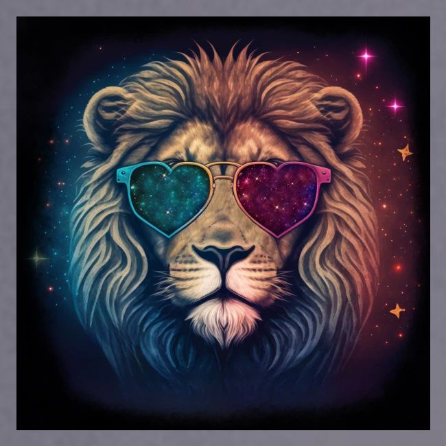 Jesus Lion of Judah wearing love glasses