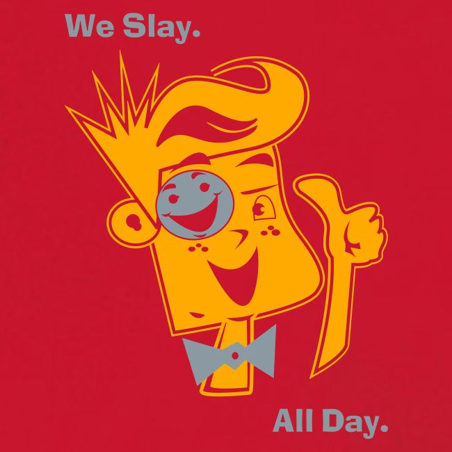 We Slay All Day Shiny Shirt Metallic Silver & Gold