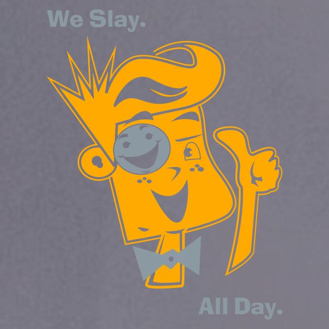 We Slay All Day Shiny Shirt Metallic Silver & Gold