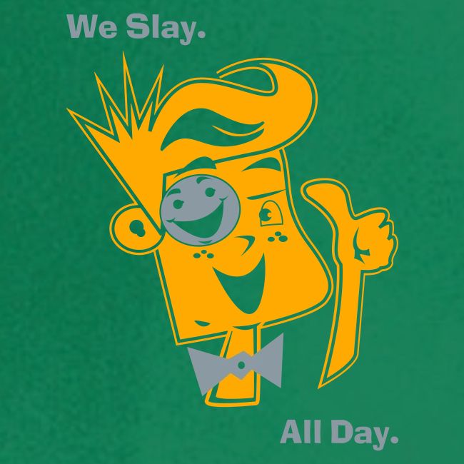We Slay All Day Shiny Shirt Metallic Silver & Gold