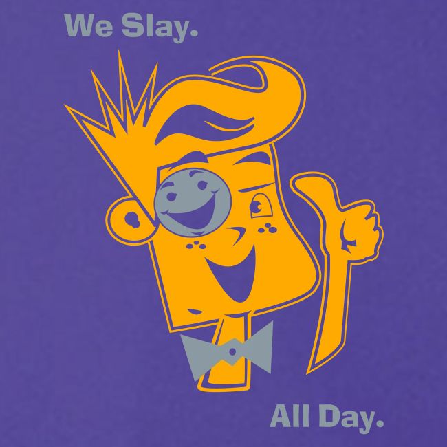 We Slay All Day Shiny Shirt Metallic Silver & Gold