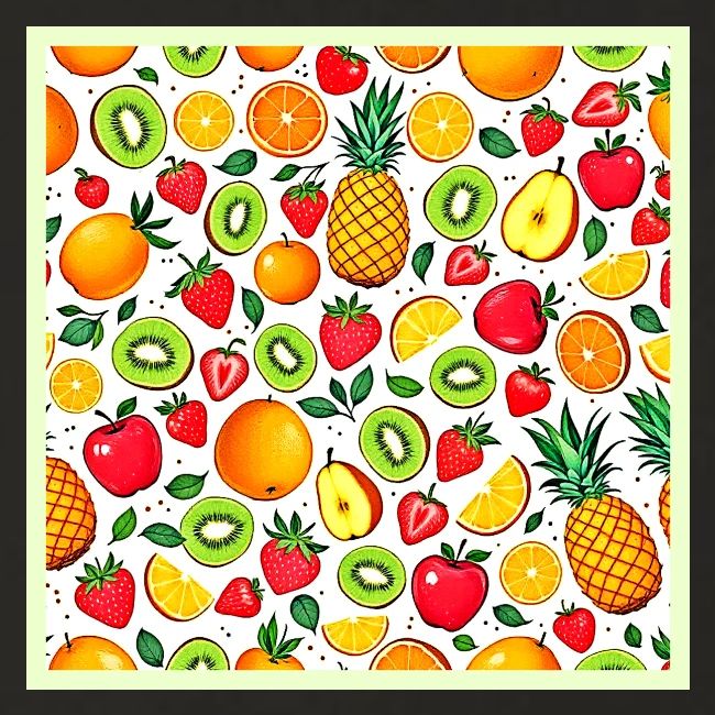 Colorful Fruit Pattern Design