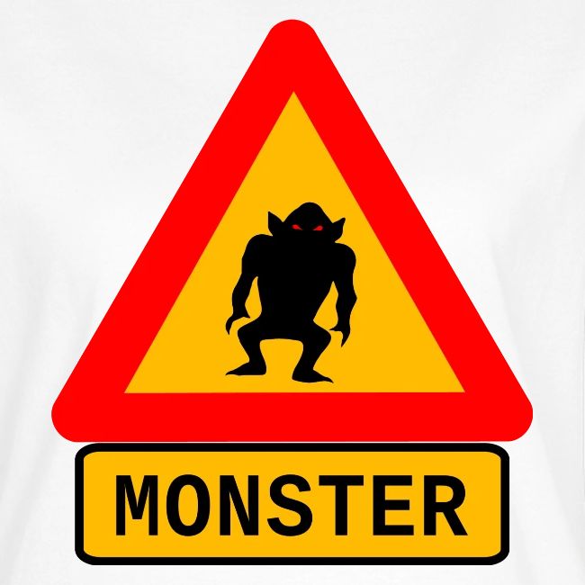 road sign monster text