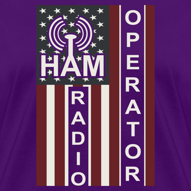 Ham Radio Operator on US Flag
