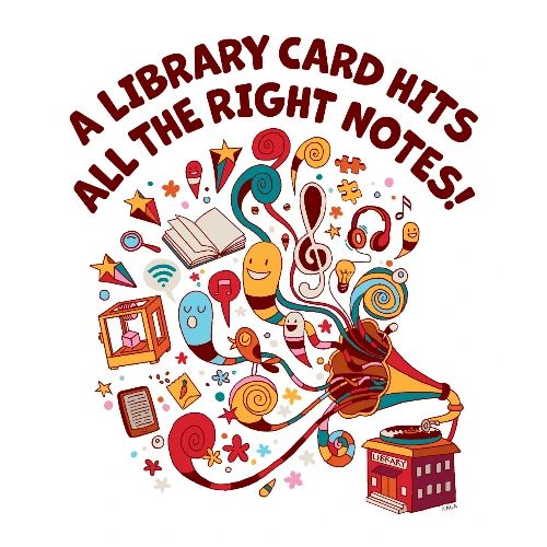 A Library Card Hits All the Right Notes - Women's T-Shirt