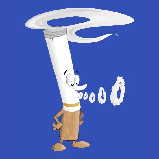 cartoon cigarette smoke Lit Cigarettes with Smoke, Vectors Cartoon Vector Illustration Of Burning