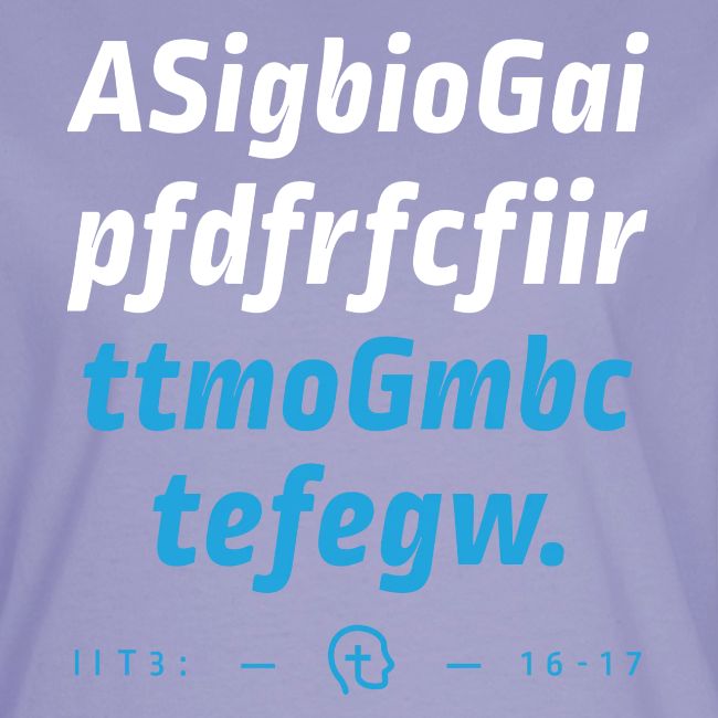 2 Timothy 3:16-17 (NKJV) First Letter Method
